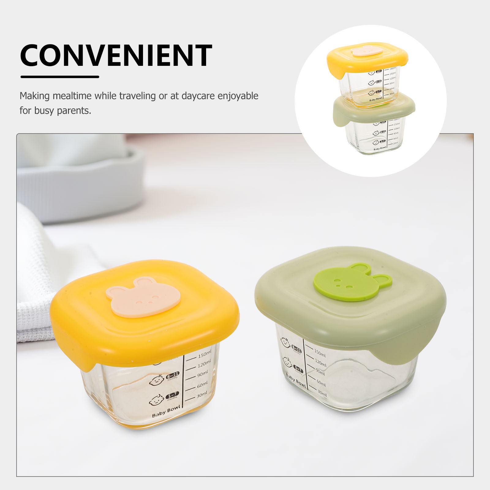 2 Adet Bebek Maması Saklama Ka - Baby Food Jars With Lids incelemesi ve fiyatı